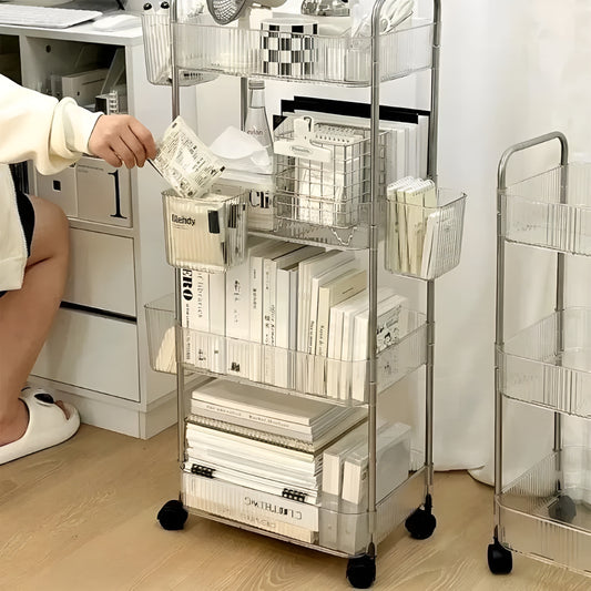 CrystalCart™ – Carrinho Organizador Premium Transparente