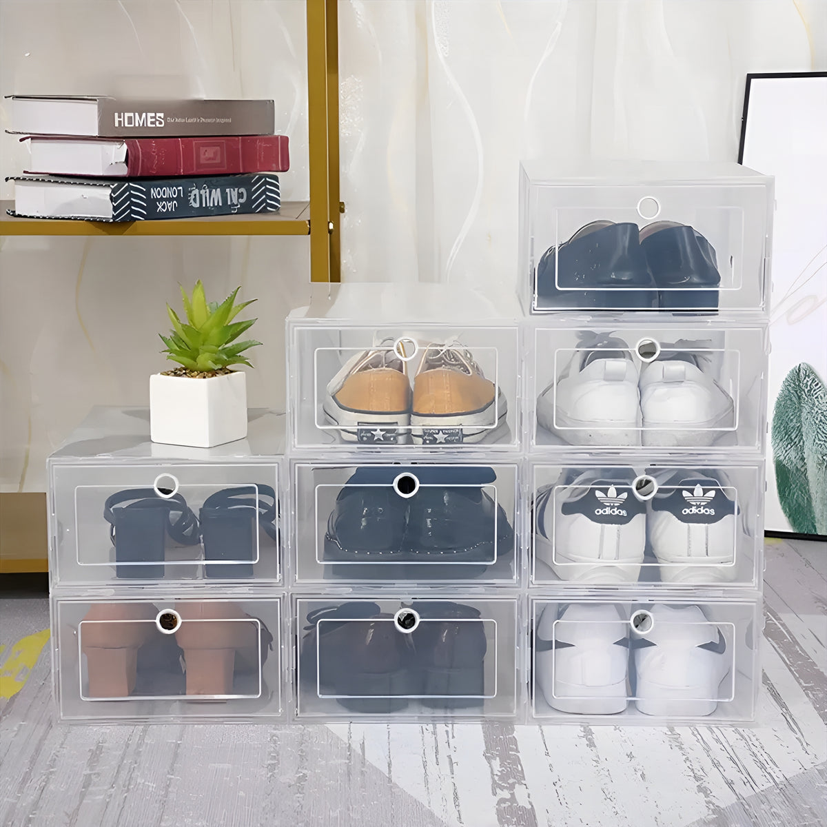 ShoeVault™ – Caixa Premium Transparente para Calçados