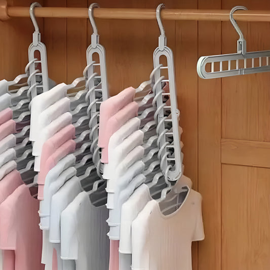 SpaceHanger™ 9-Hole – Cabide Premium Multifuncional Economizador de Espaço