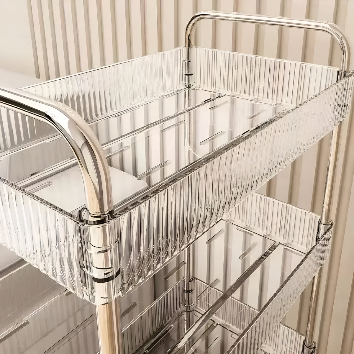 CrystalCart™ – Carrinho Organizador Premium Transparente
