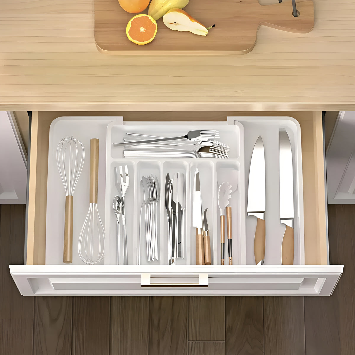 CutleryFlex™ – Organizador Ajustável Premium para Talheres