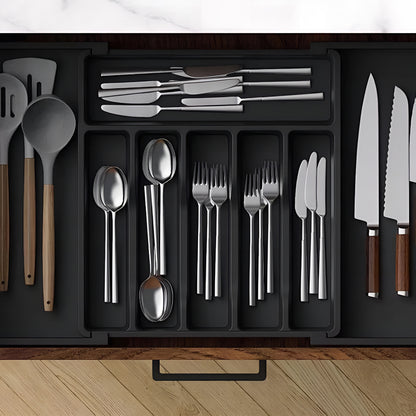 CutleryFlex™ – Organizador Ajustável Premium para Talheres