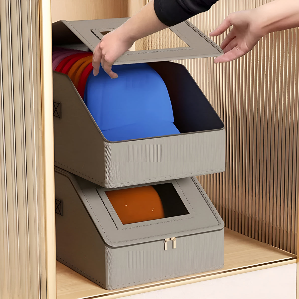 CapStack™ – Organizador Premium Empilhável para Bonés