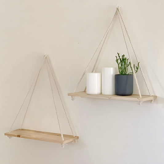 WoodShelf™ – Prateleira Suspensa Premium de Madeira