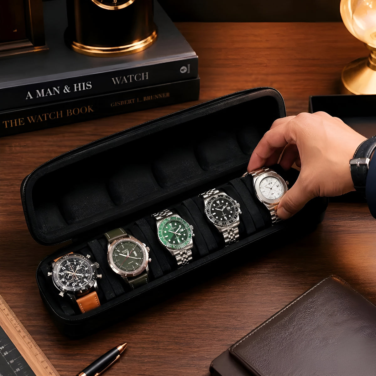 WatchVault™ – Estojo Premium para Relógios de Viagem