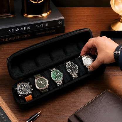 WatchVault™ – Estojo Premium para Relógios de Viagem