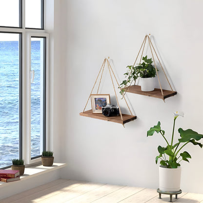 WoodShelf™ – Prateleira Suspensa Premium de Madeira