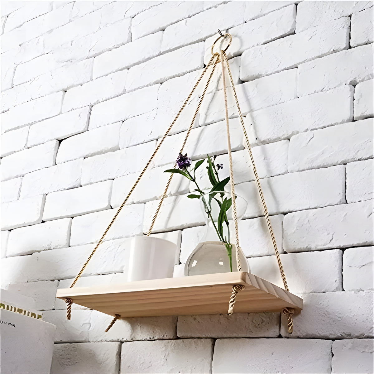 WoodShelf™ – Prateleira Suspensa Premium de Madeira