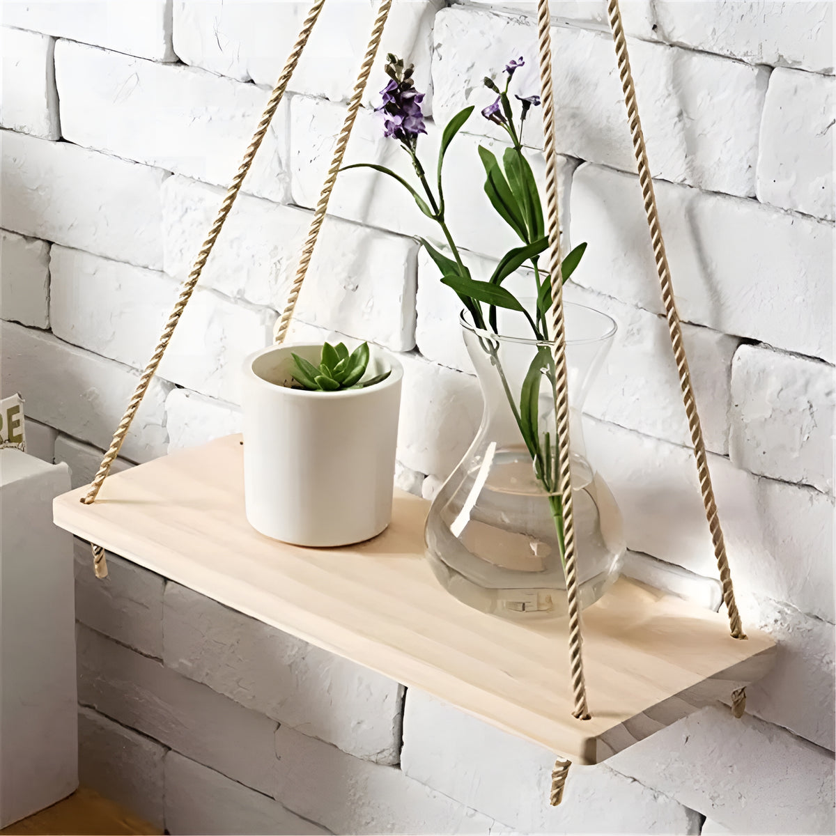 WoodShelf™ – Prateleira Suspensa Premium de Madeira