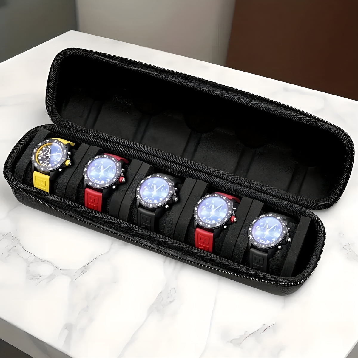 WatchVault™ – Estojo Premium para Relógios de Viagem