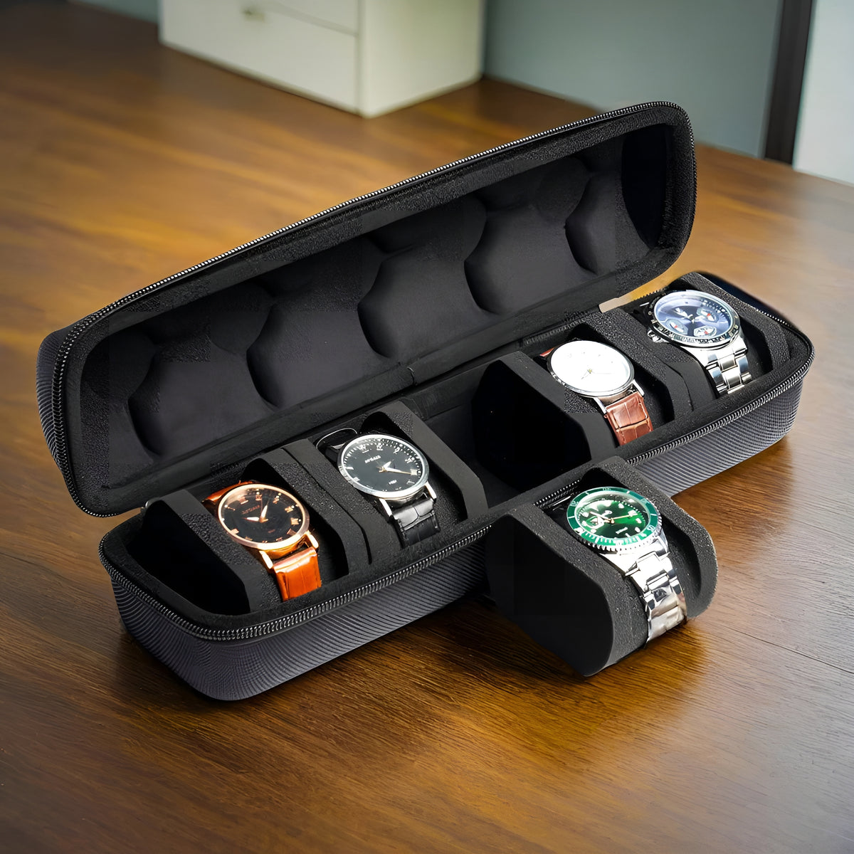 WatchVault™ – Estojo Premium para Relógios de Viagem