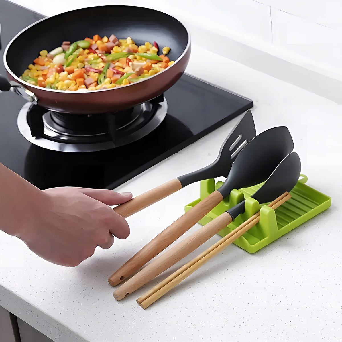 SpoonDock™ – Descanso Premium para Utensílios de Cozinha