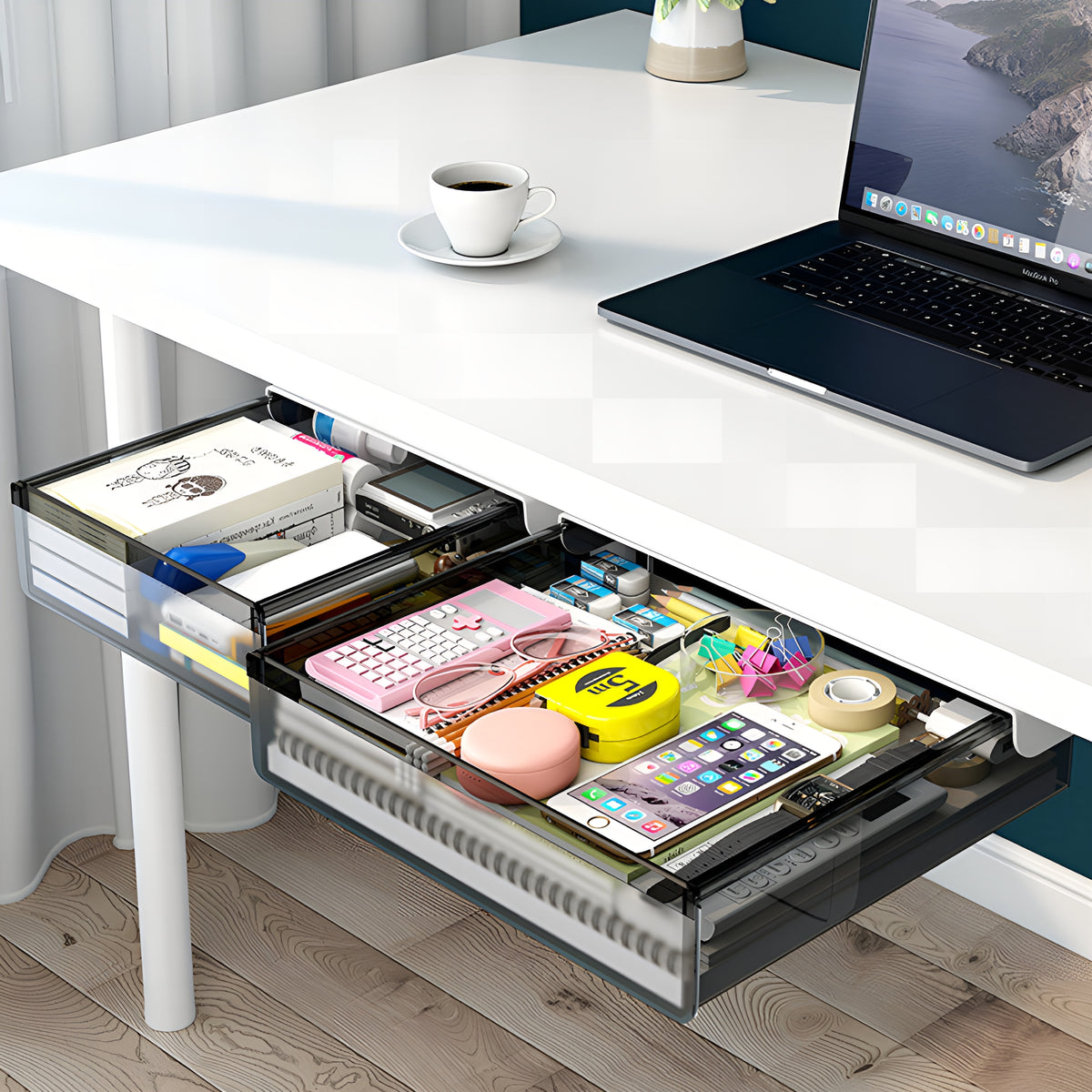 DeskDrawer™ – Gaveta Oculta Premium para Mesa