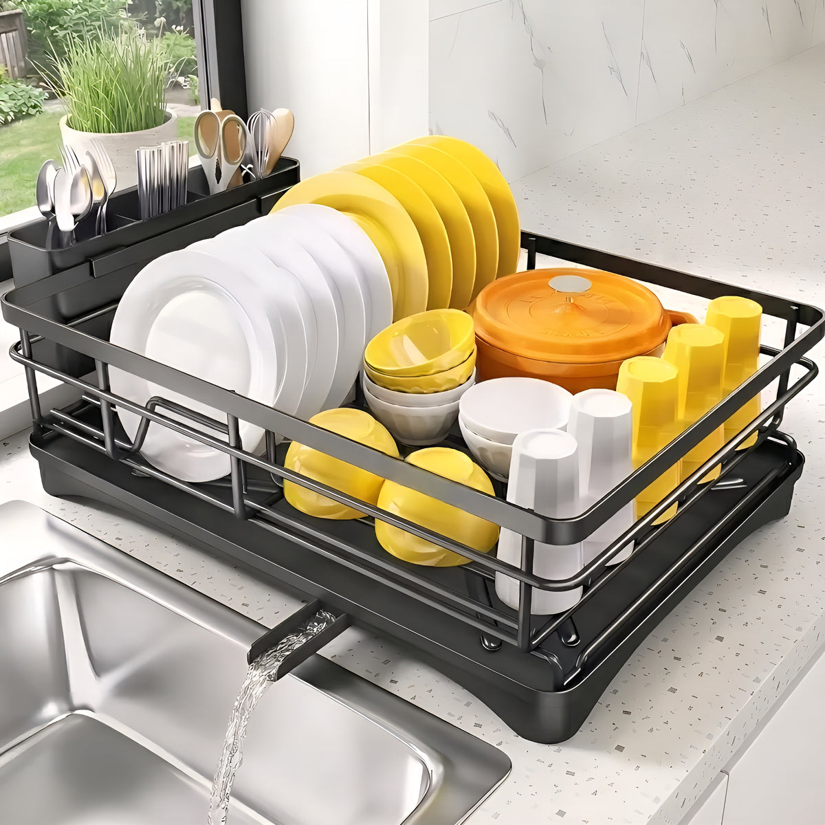 DryStation™ – Escorredor Premium de Louças com Drenagem