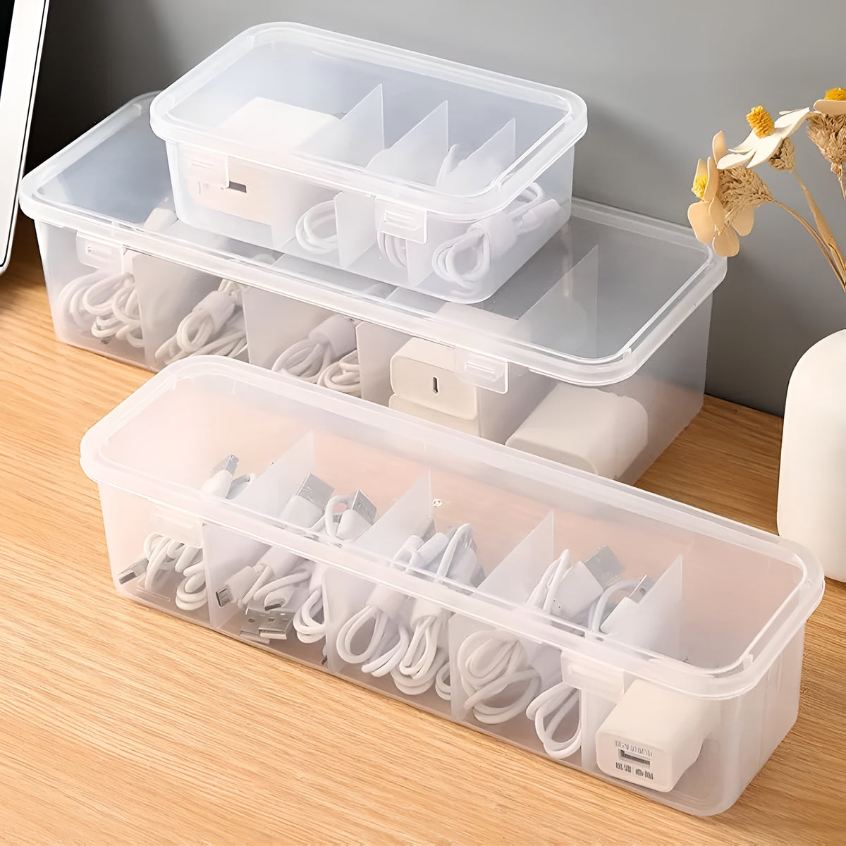 CableVault™ – Organizador Premium para Cabos e Acessórios