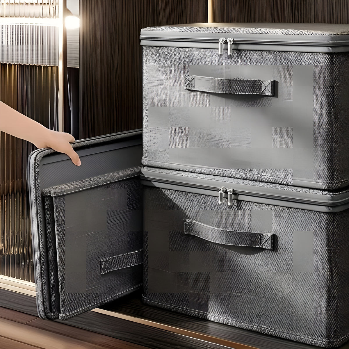ClosetVault™ – Caixa Organizadora Premium com Zíper