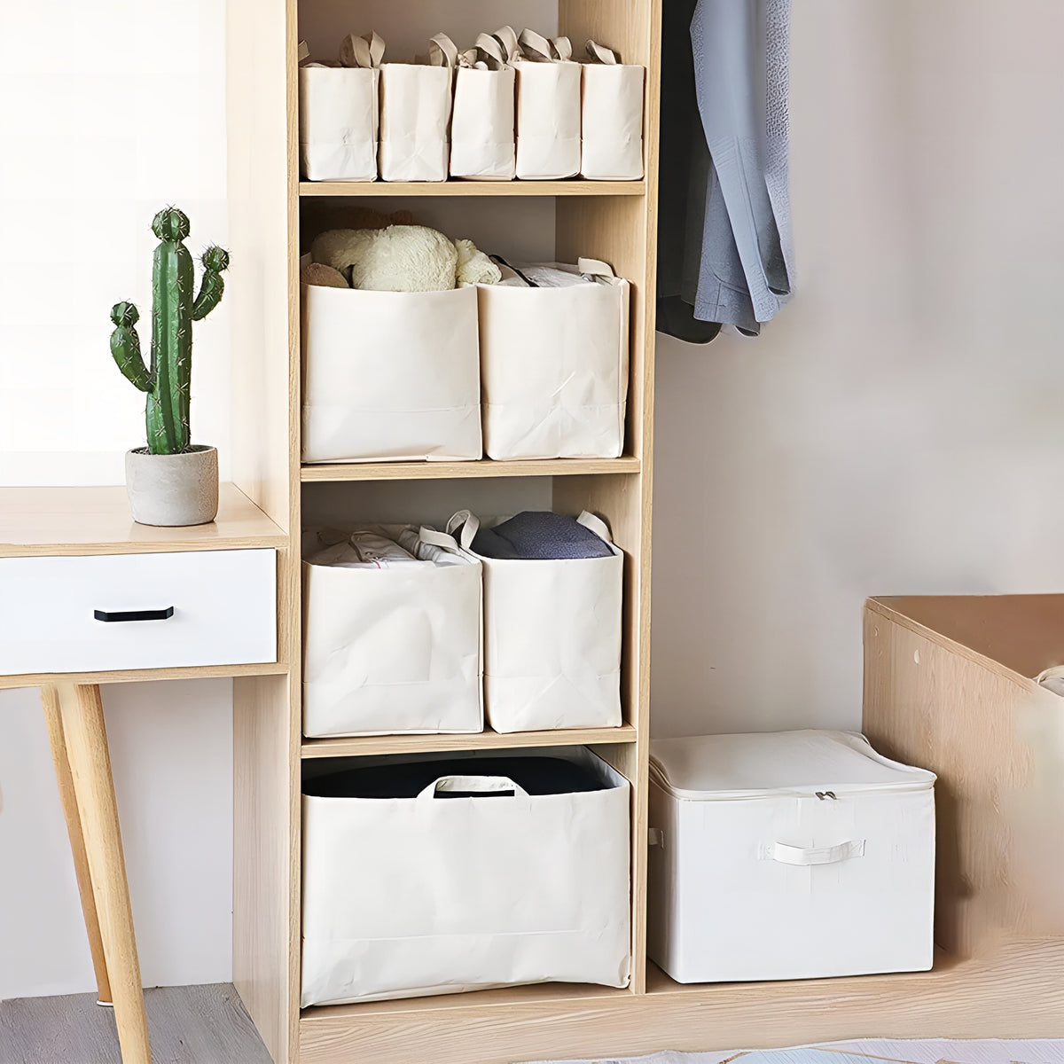 CanvasNest™ – Cesto Organizador Premium em Tecido