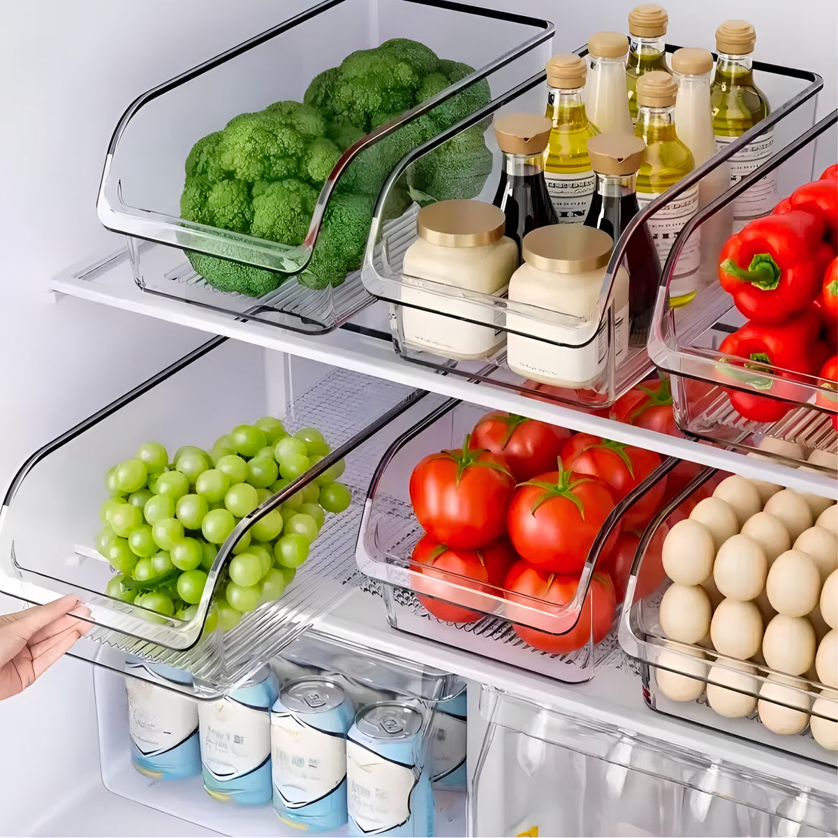 FreshBox™ – Organizador Transparente para Geladeira