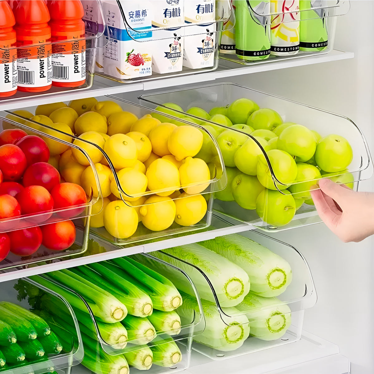 FreshBox™ – Organizador Transparente para Geladeira
