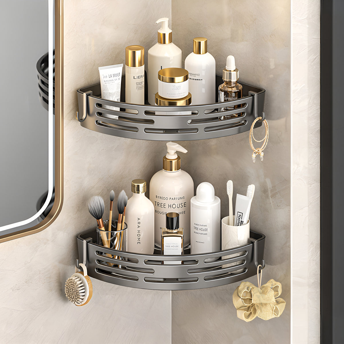 CornerShelf™ – Prateleira Premium de Canto para Banheiro