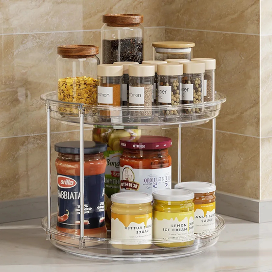 SpinShelf™ – Organizador Giratório Premium 360° com 2 Andares