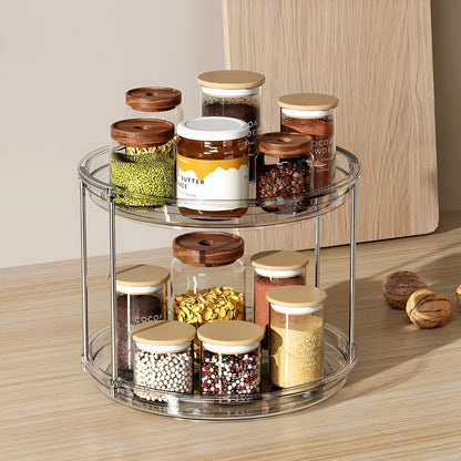 SpinShelf™ – Organizador Giratório Premium 360° com 2 Andares