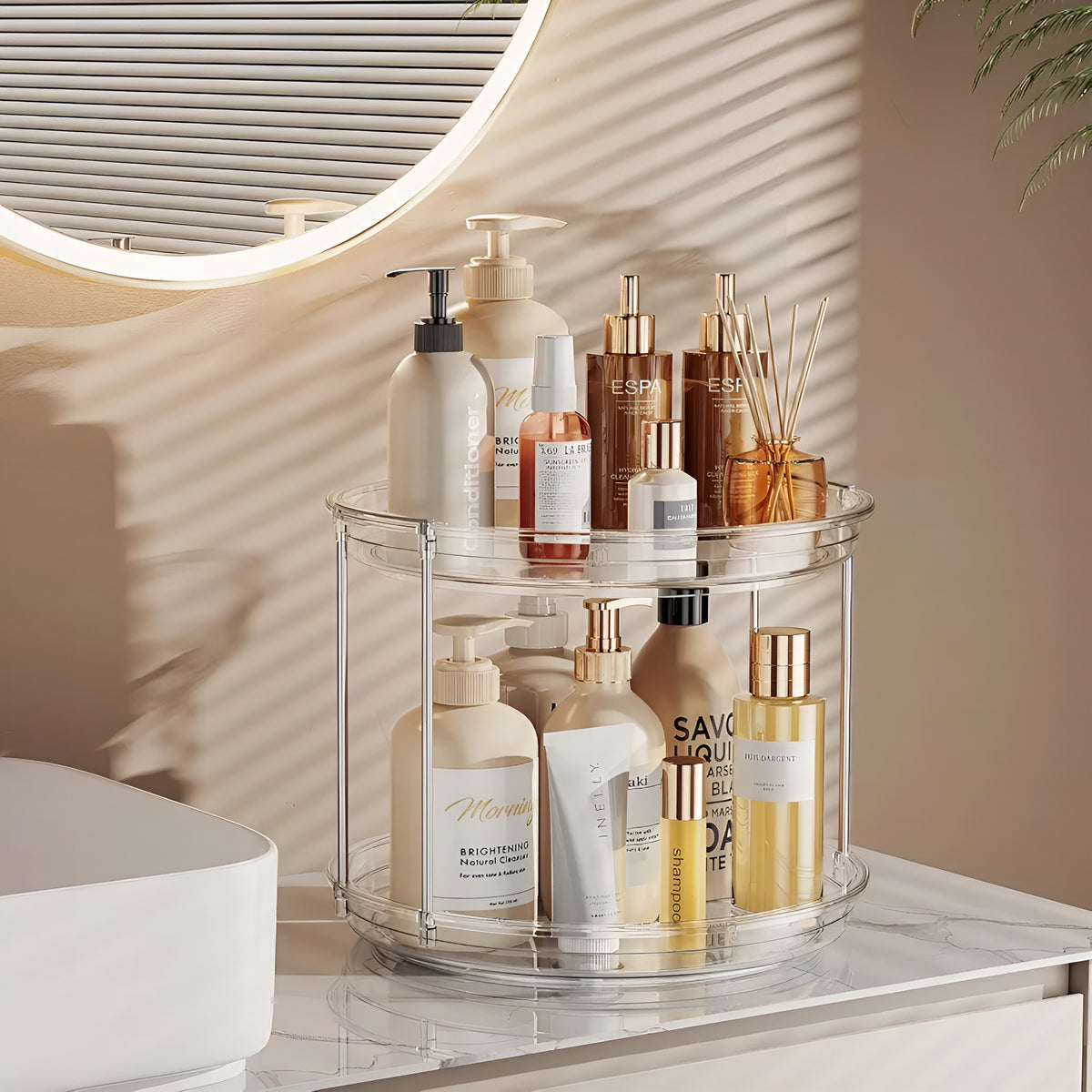 SpinShelf™ – Organizador Giratório Premium 360° com 2 Andares