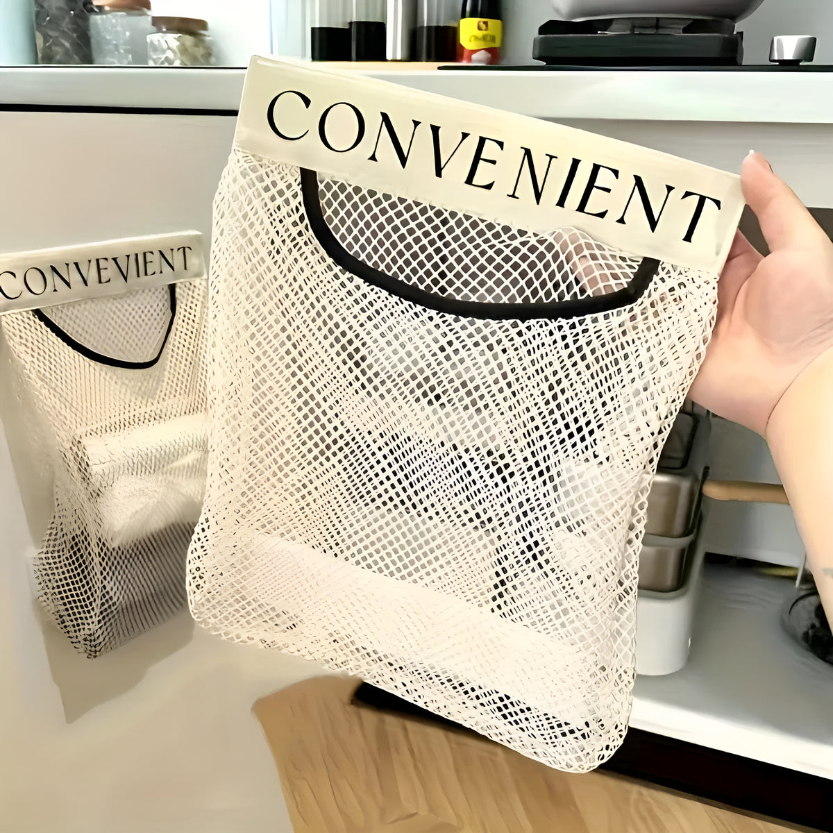 BagNet™ – Organizador Premium de Sacolas em Rede