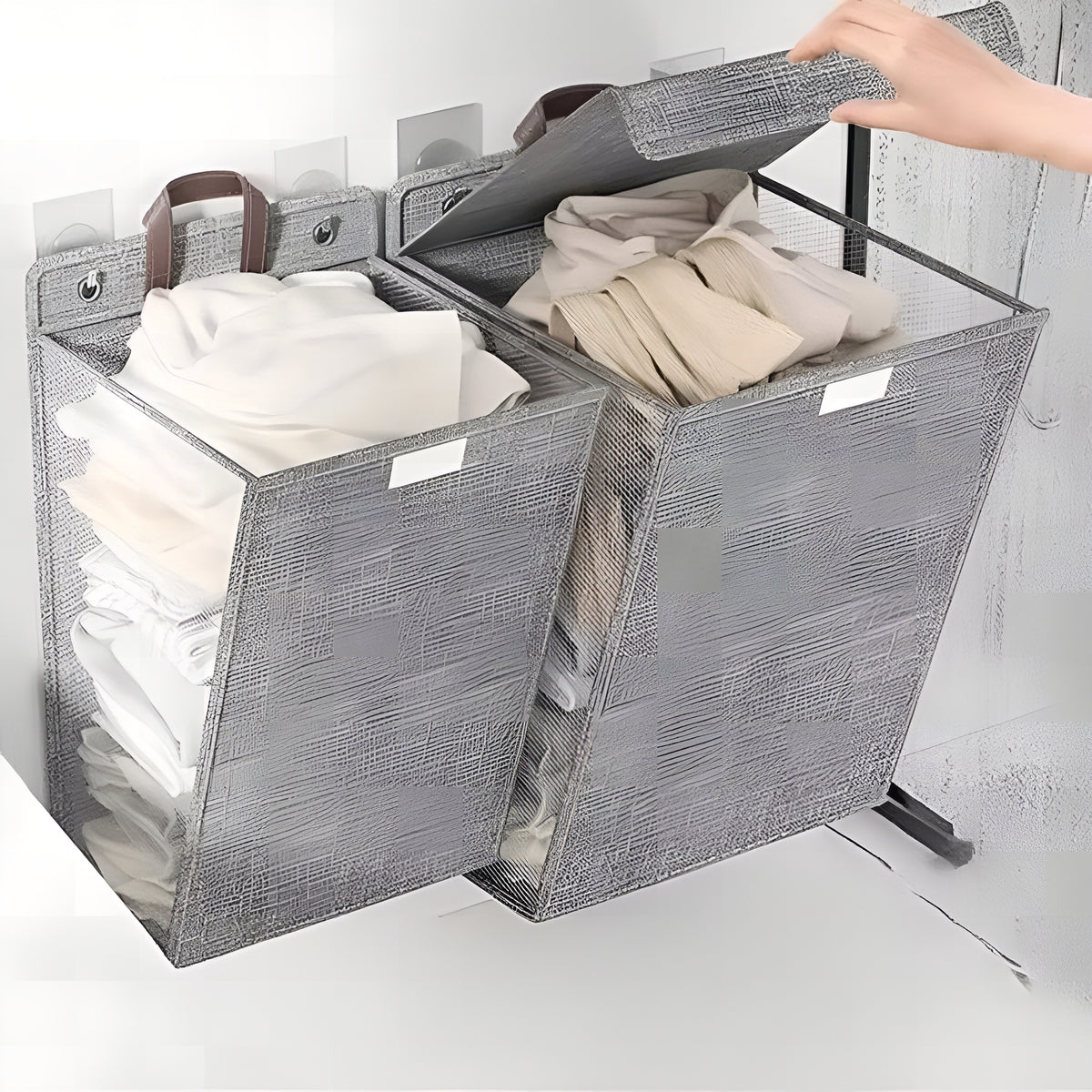 WallHamper™ – Cesto Dobrável de Parede para Roupas