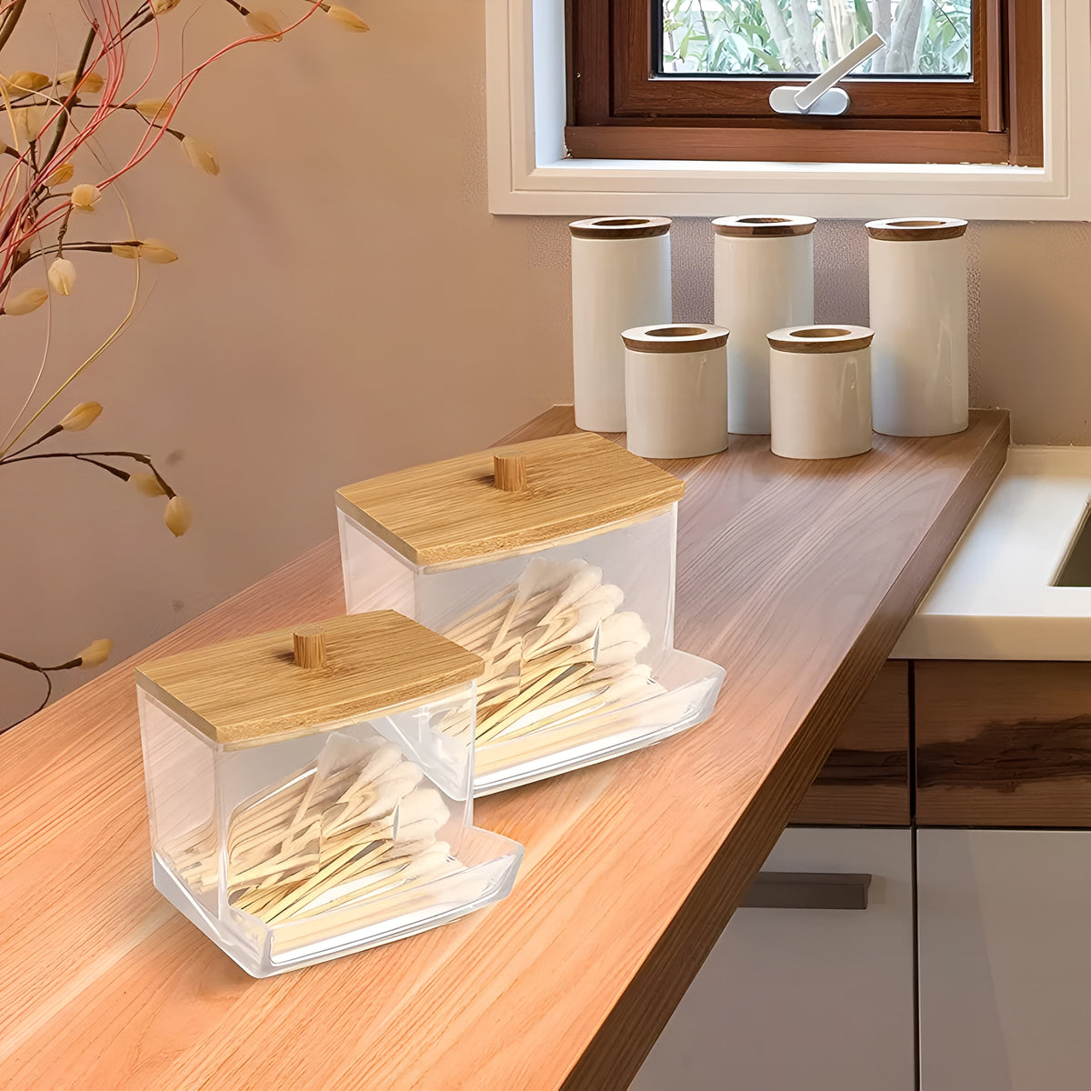 CottonDock™ – Dispenser Premium para Cotonetes