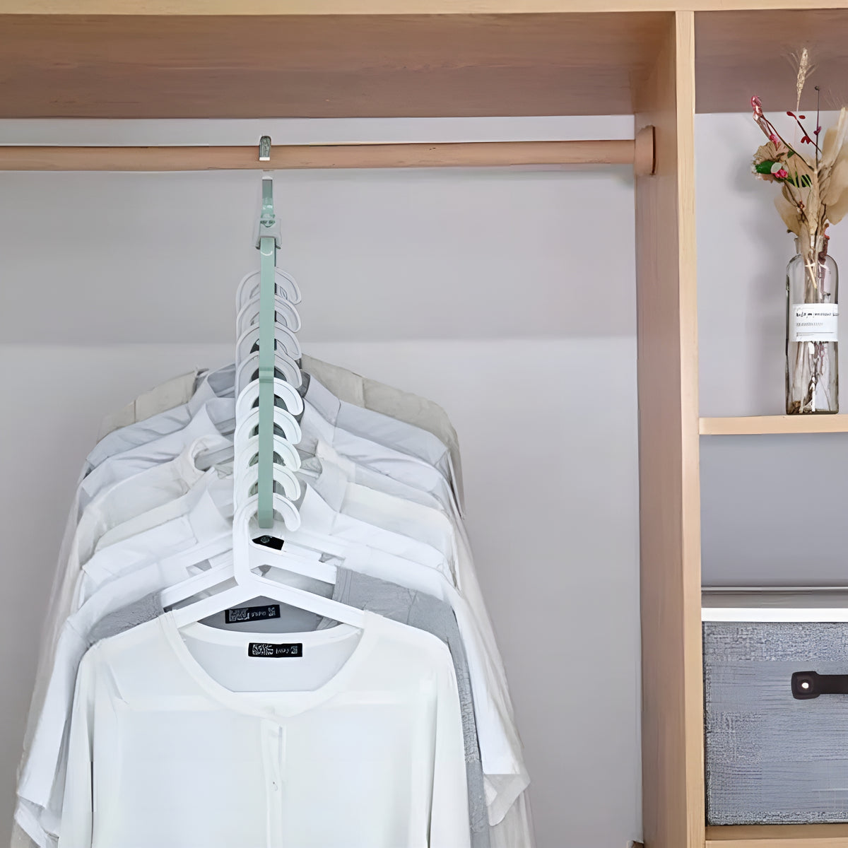 SpaceHanger™ 9-Hole – Cabide Premium Multifuncional Economizador de Espaço
