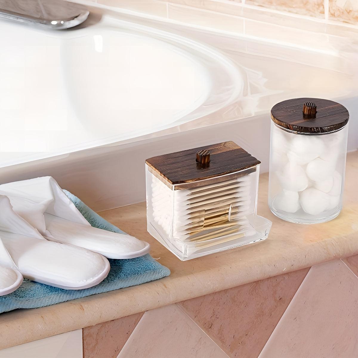 CottonJar™ – Potes Organizadores Premium para Banheiro