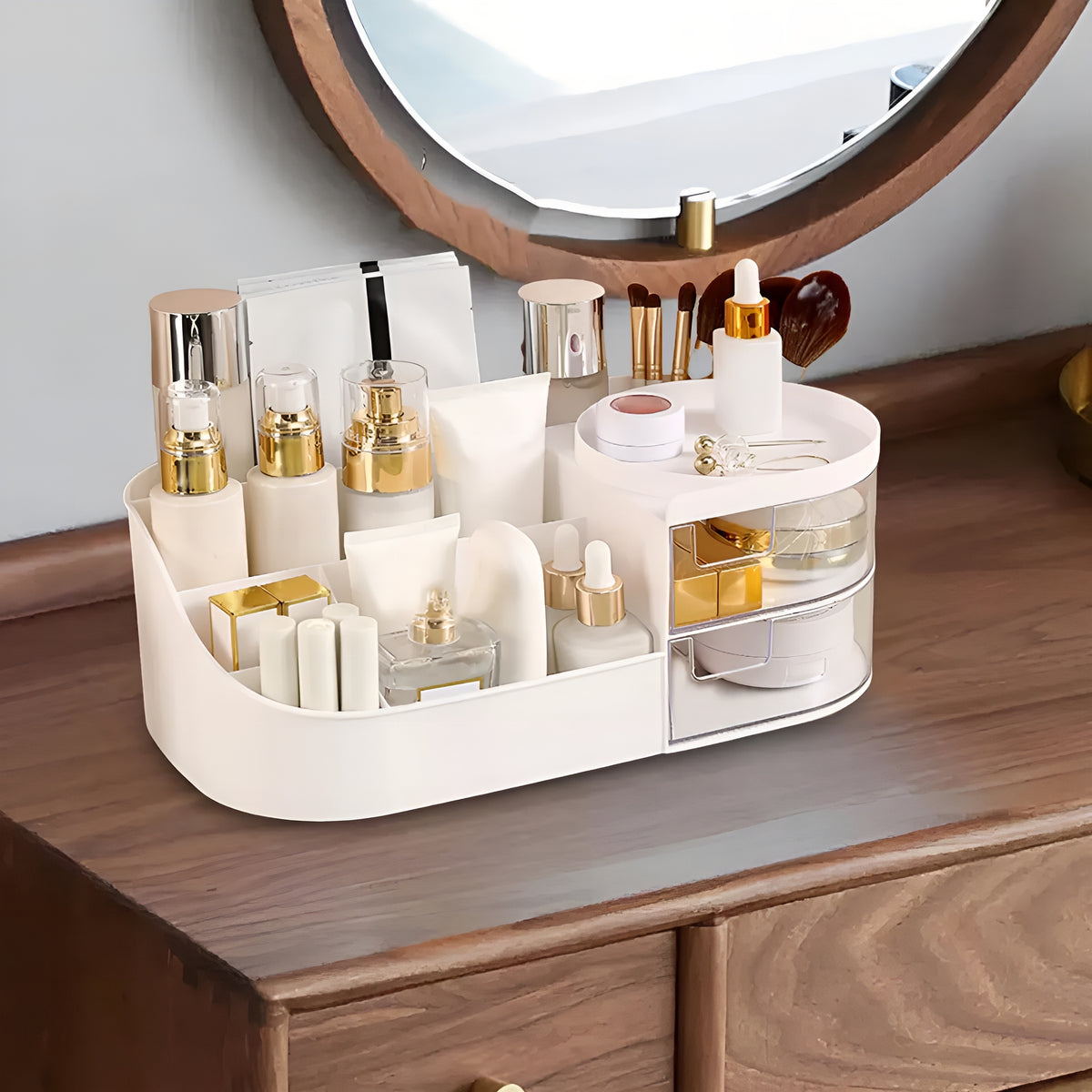 BeautyVault™ – Organizador Premium de Cosméticos com Gaveta
