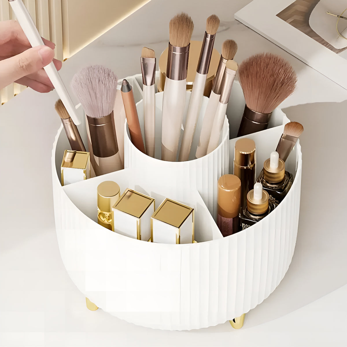 MakeupSpin™ – Organizador Giratório Premium de Maquiagem