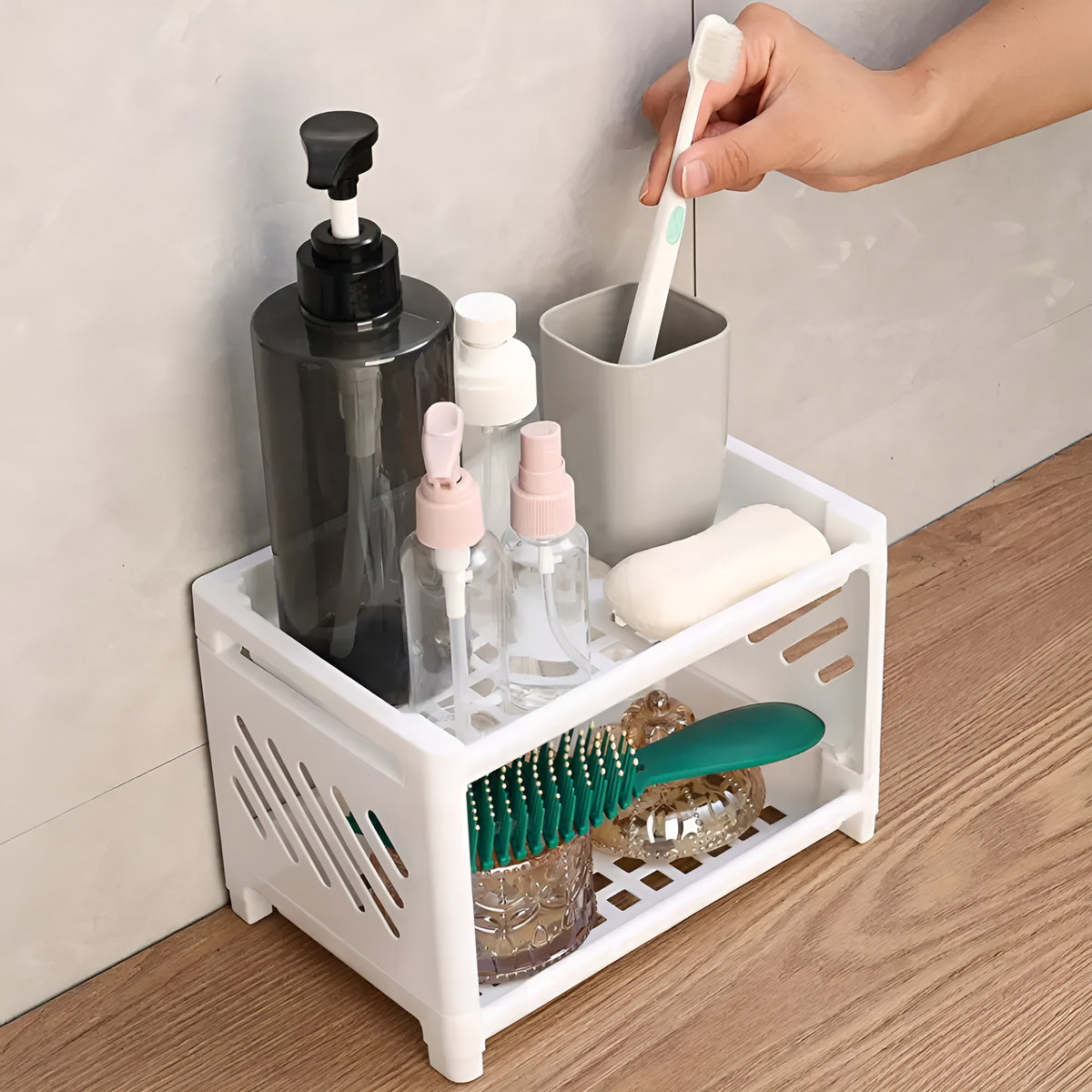 DeskShelf™ – Organizador Premium de Mesa com 2 Níveis