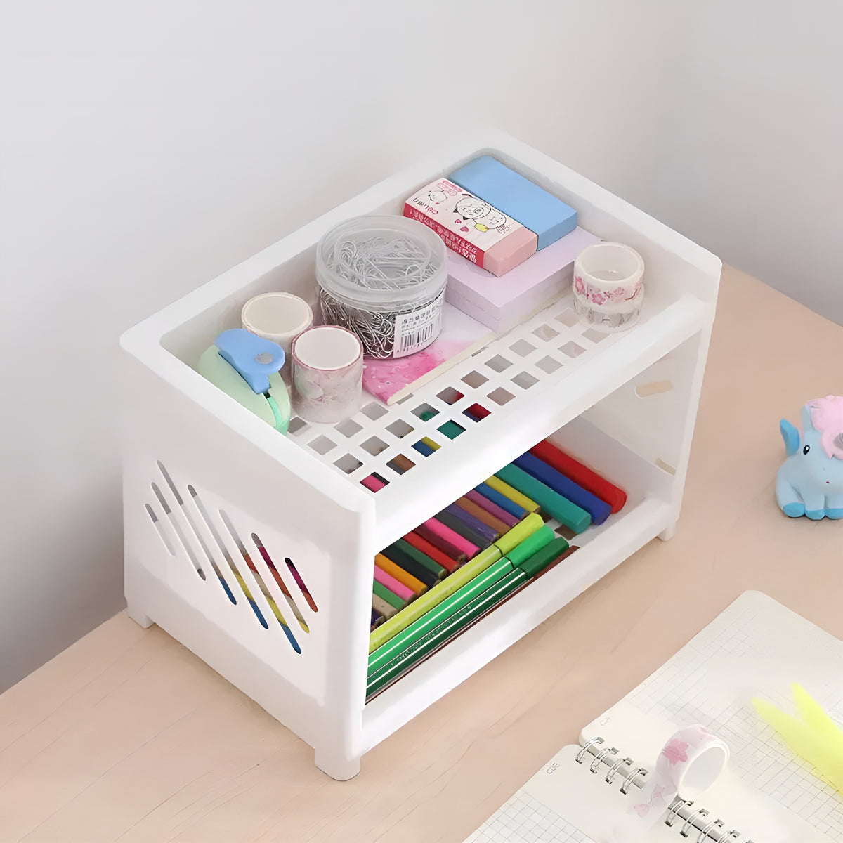 DeskShelf™ – Organizador Premium de Mesa com 2 Níveis