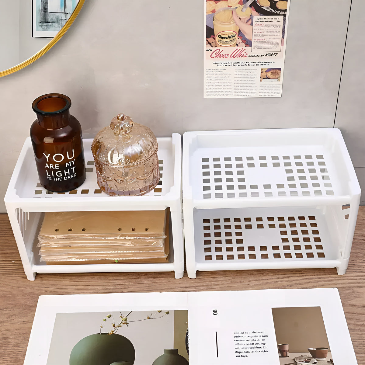 DeskShelf™ – Organizador Premium de Mesa com 2 Níveis