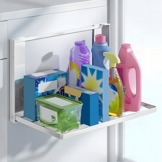 LaundryShelf™ – Prateleira Dobrável Magnética para Lavanderia
