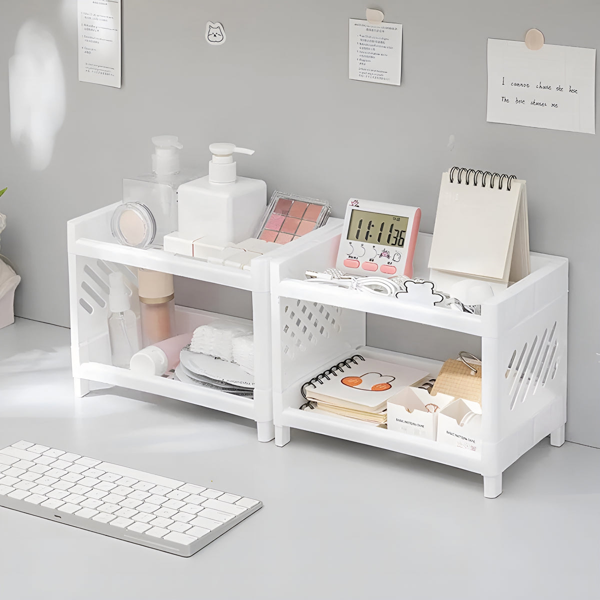 DeskShelf™ – Organizador Premium de Mesa com 2 Níveis