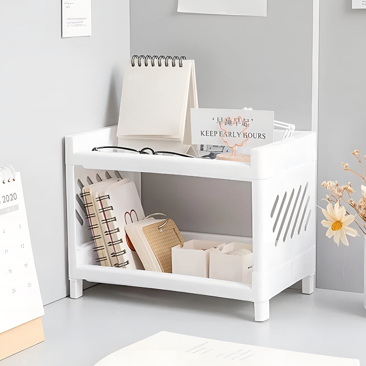 DeskShelf™ – Organizador Premium de Mesa com 2 Níveis