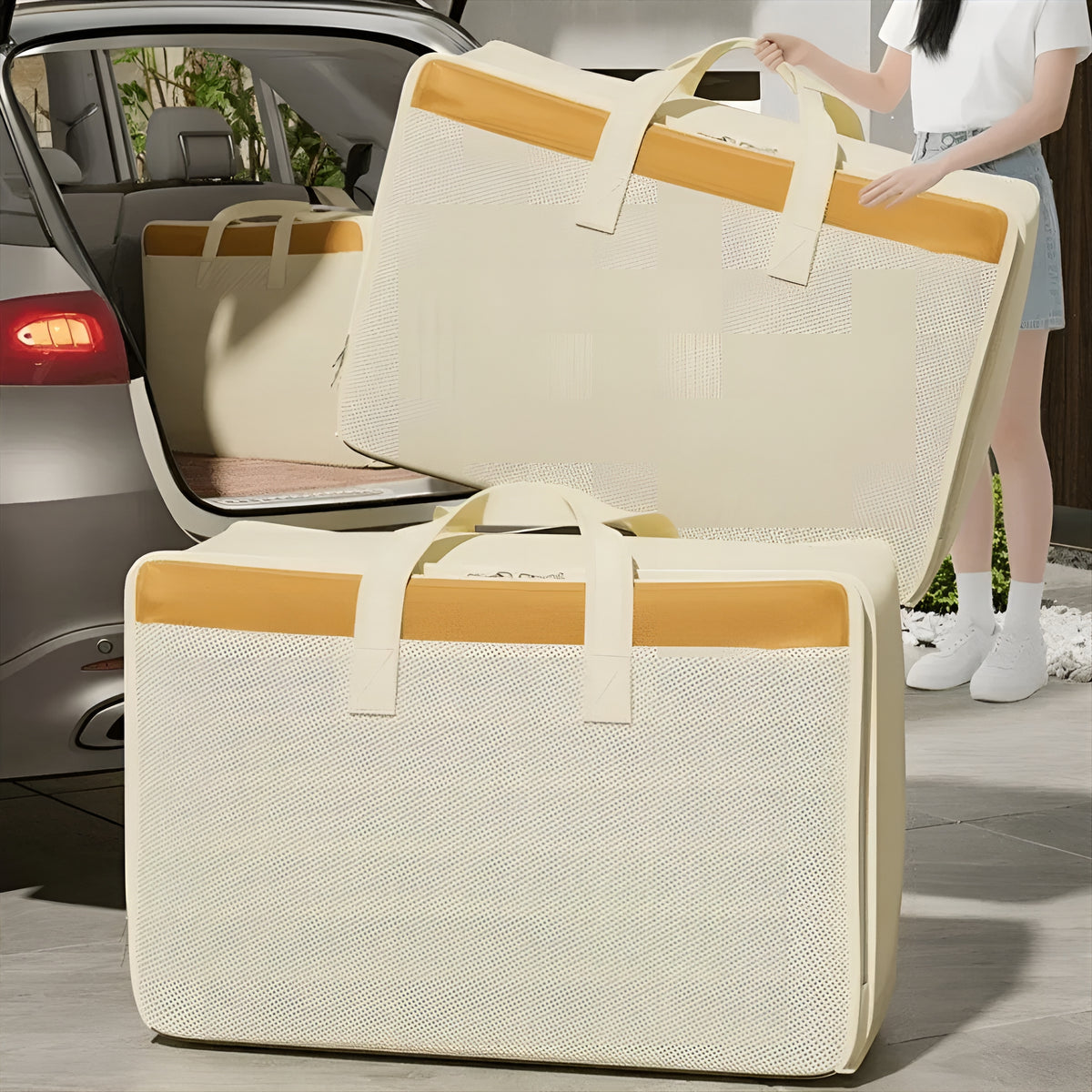 BlanketVault™ – Bolsa Organizadora Premium para Edredons e Cobertores