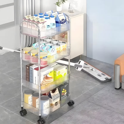 CrystalCart™ – Carrinho Organizador Premium Transparente