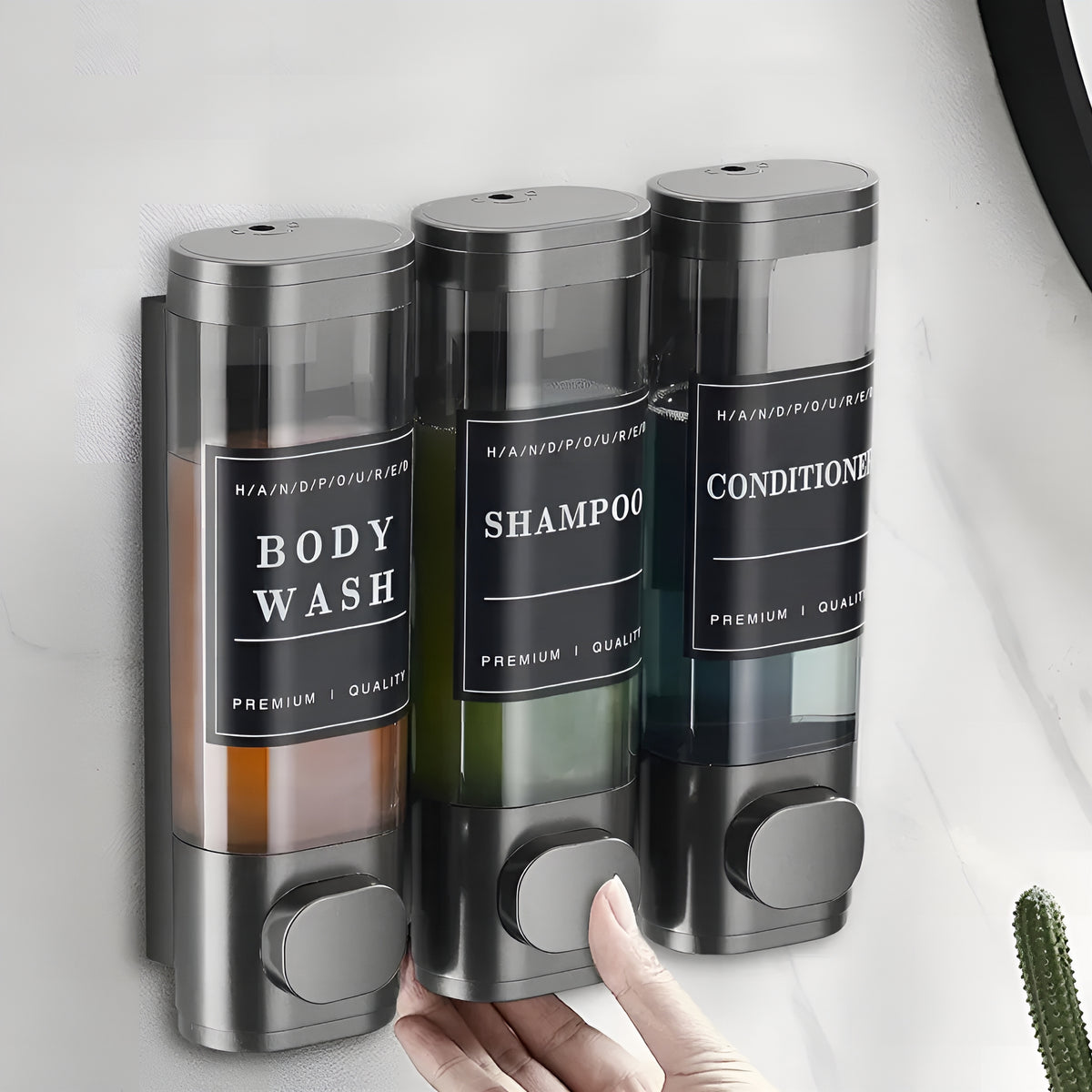 ShowerPump™ – Dispenser Triplo Premium para Banho