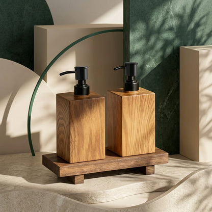 WoodSoap™ – Dispenser Premium de Sabonete e Shampoo