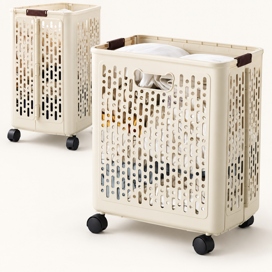 LaundryCart™ – Cesto Premium para Roupas com Rodinhas