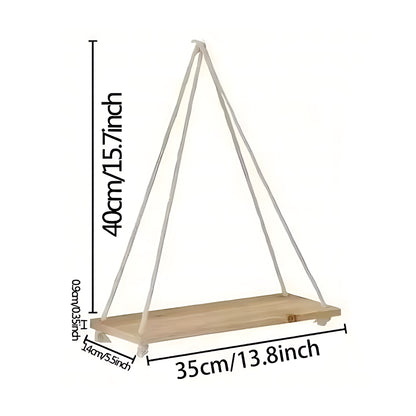 WoodShelf™ – Prateleira Suspensa Premium de Madeira