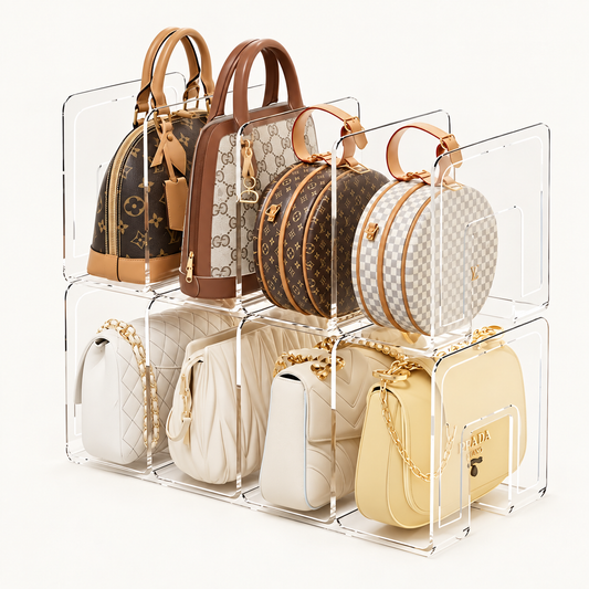 BagVault™ – Organizador Premium Acrílico para Bolsas