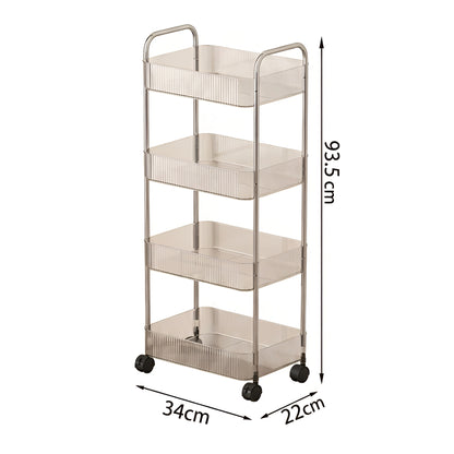 CrystalCart™ – Carrinho Organizador Premium Transparente