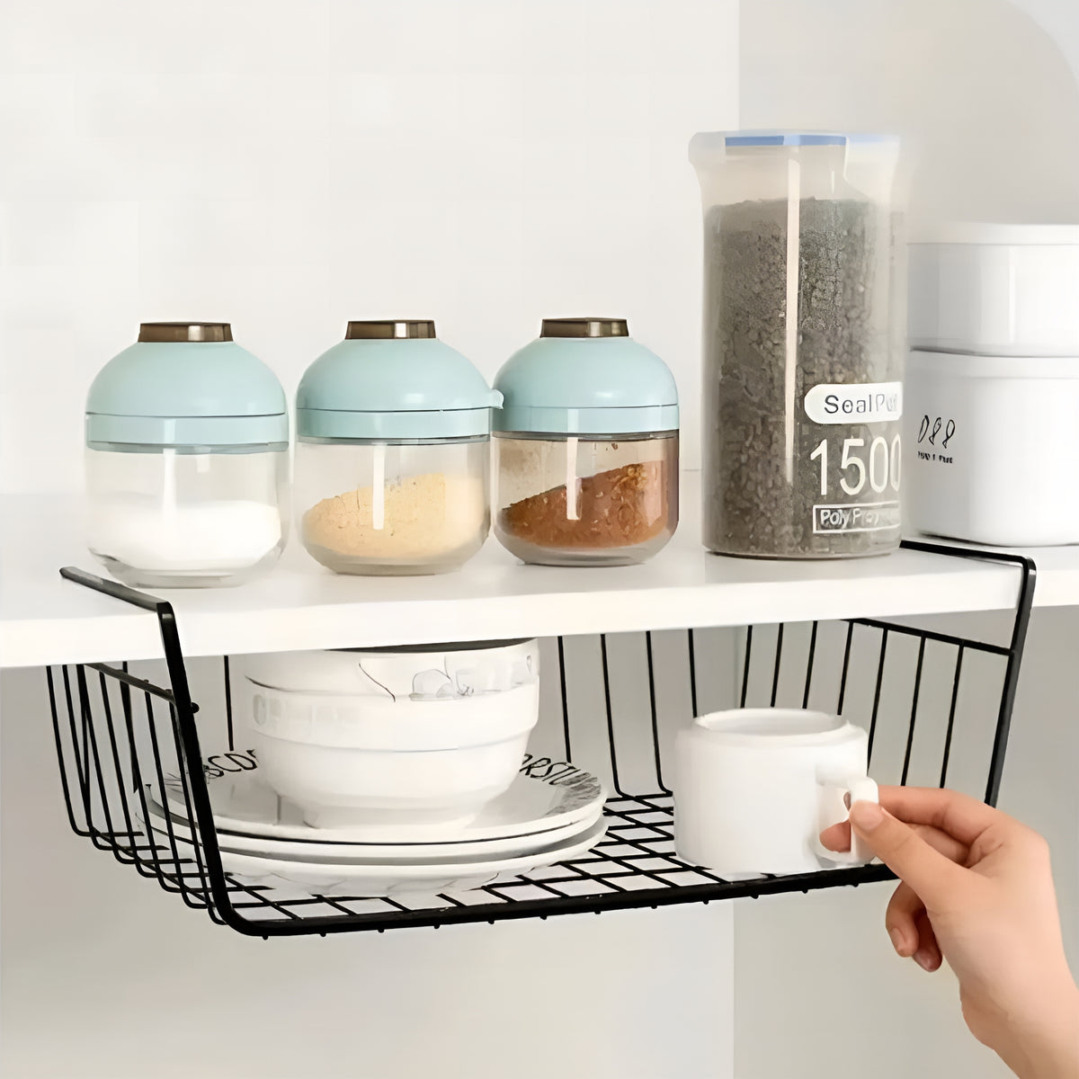 ShelfBasket™ – Cesto Suspenso Premium para Armários