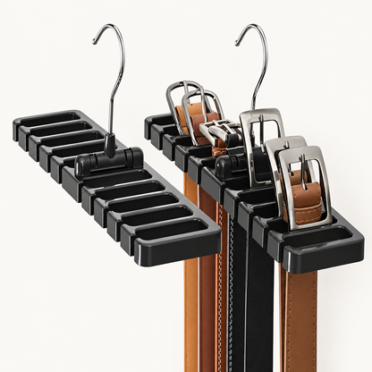 BeltRack™ - Organizador Premium para Cintos e Gravatas